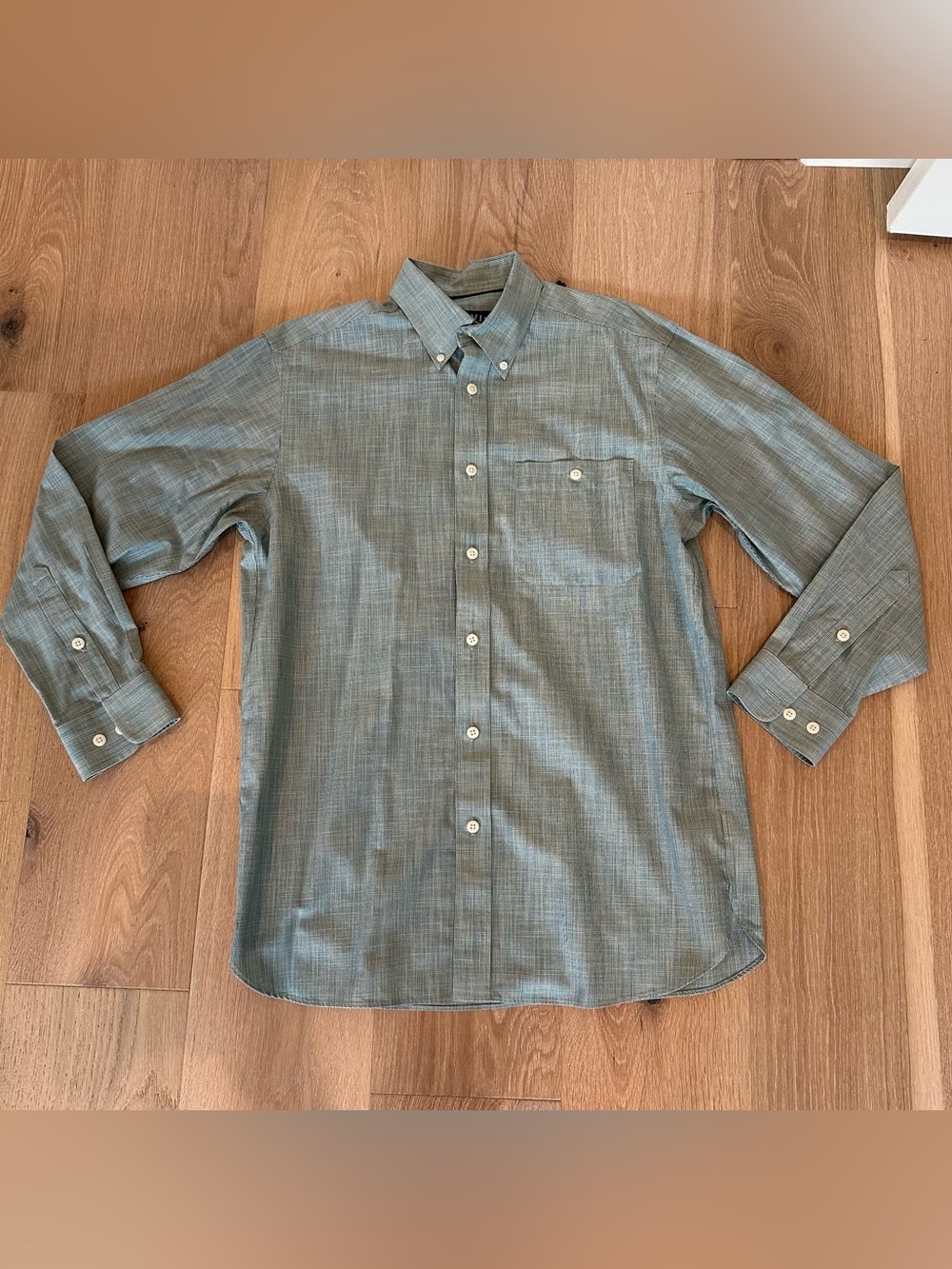 Orvis Men's Button-Down Shirt Green Wrinkle Free EZ Cool